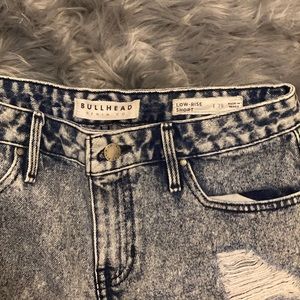 BULLHEAD DENIM CO acid wash shorts